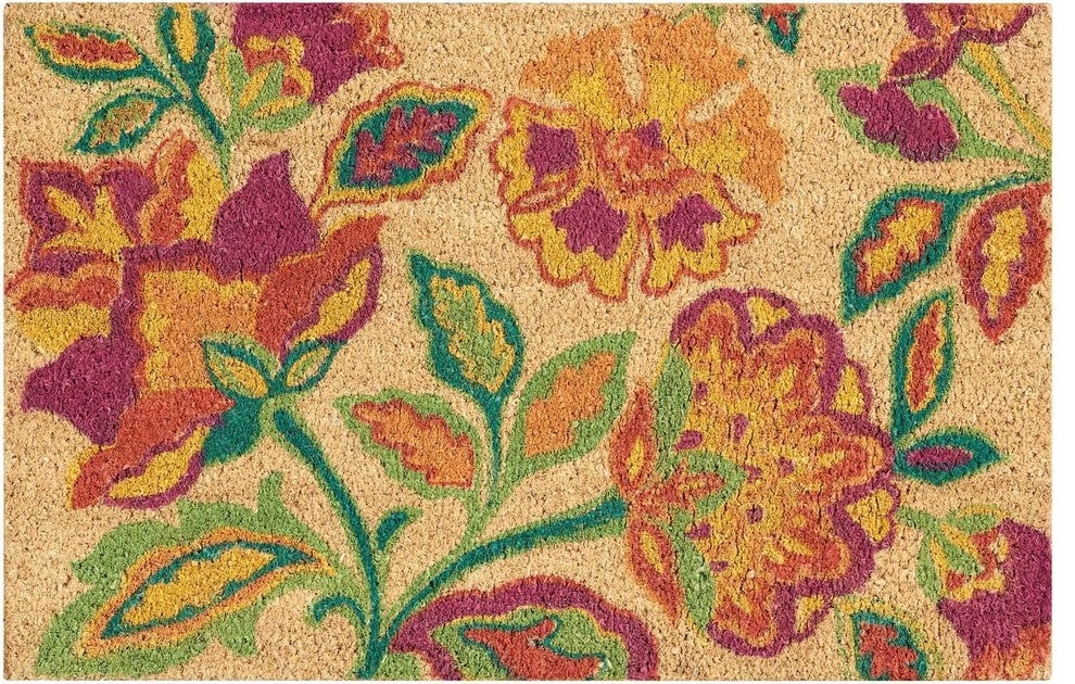 Waverly Greetings Katia Work Orange Doormat by Nourison, Rectangular 1'6"x2'4"