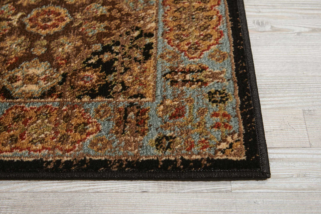 Nourison Delano DEL03 Black/Blue Area Rug