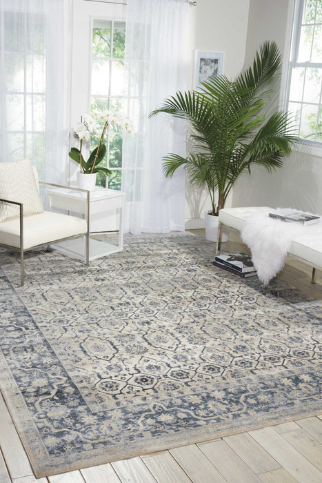 Nourison Malta MAI04 Ivory/Blue Area Rug