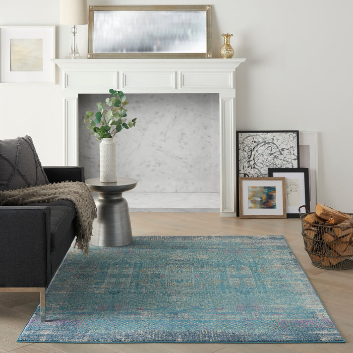 Nourison Passion PSN38 Blue Area Rug