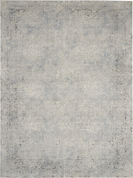 Nourison Rustic Textures RUS09 Ivory/Light Blue Area Rug