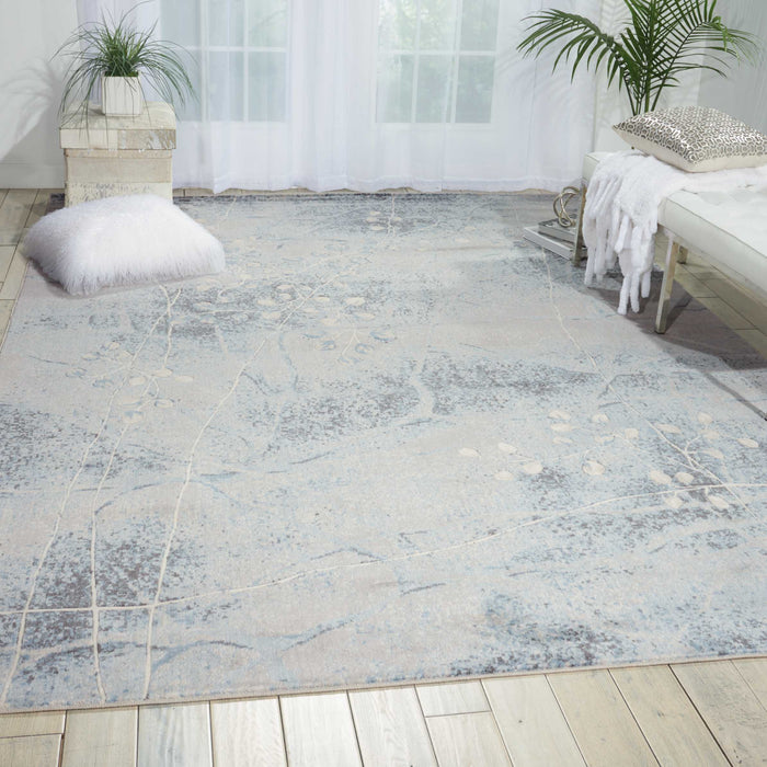 Nourison Somerset ST74 Silver/Blue Area Rug