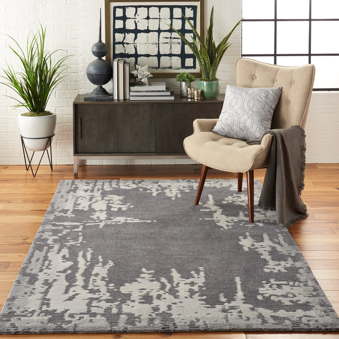 Nourison Symmetry SMM02 Grey/Beige Area Rug