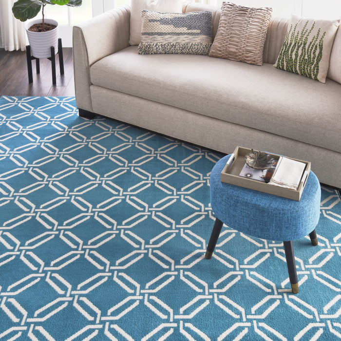 Nourison Jubilant JUB17 Blue Area Rug