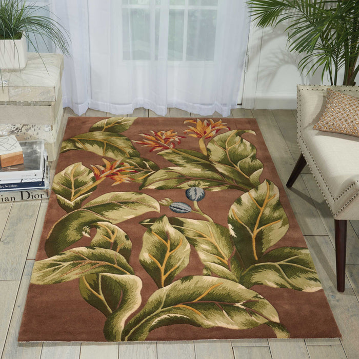 Nourison Tropics TS02 Khaki Area Rug