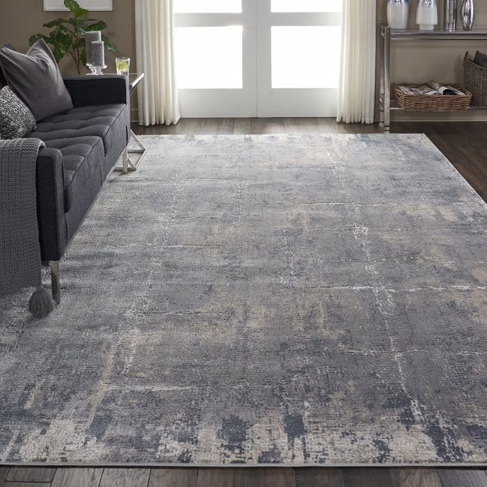 Nourison Rustic Textures RUS06 Grey/Beige Area Rug