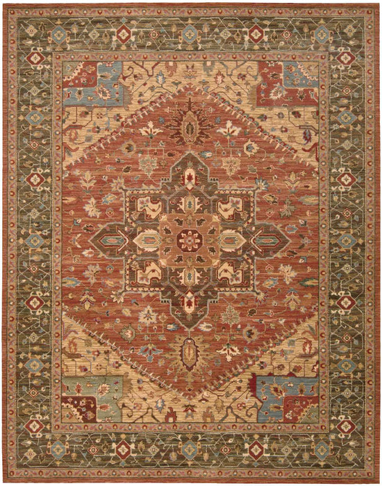 Nourison Living Treasures LI01 Rust Area Rug