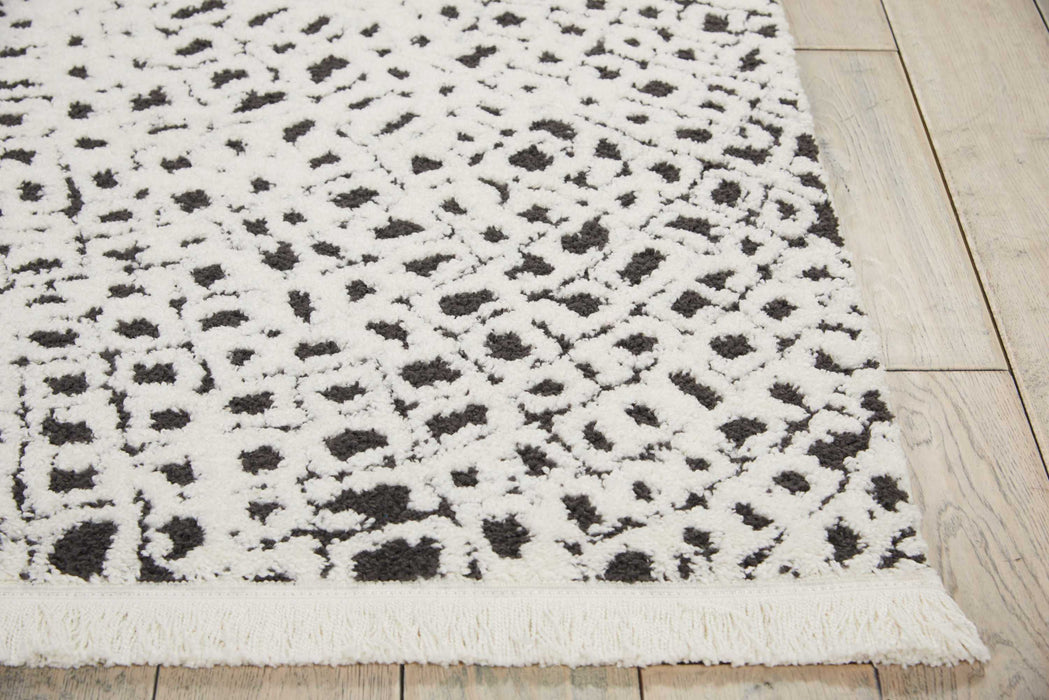 Nourison Kamala DS502 White/Black Area Rug