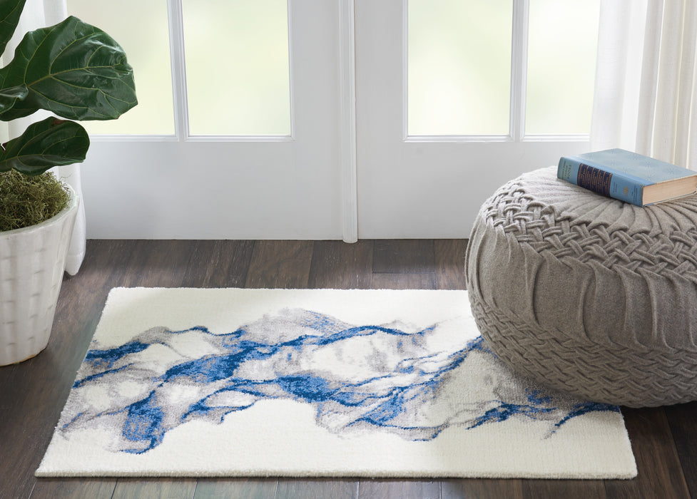 Nourison Twilight TWI27 Ivory/Blue Area Rug