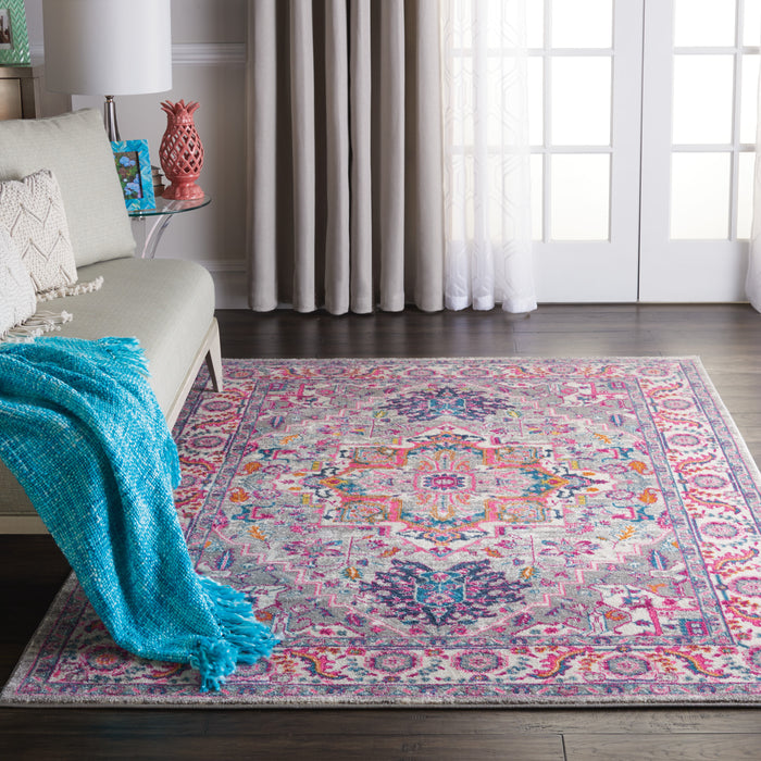 Nourison Passion PSN20 Light Grey/Pink Area Rug