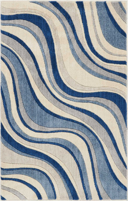 Nourison Somerset ST81 Ivory/Blue Area Rug