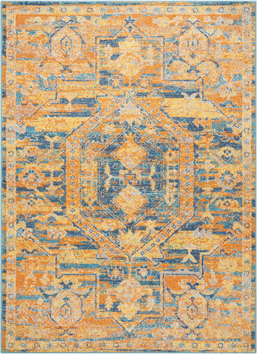 Nourison Passion PSN07 Teal/Sun Area Rug