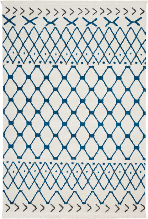 Nourison Kamala DS500 White/Blue Area Rug