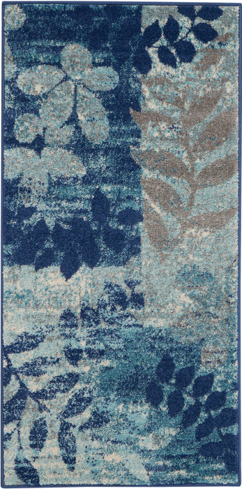 Nourison Tranquil TRA01 Navy/Light Blue Area Rug