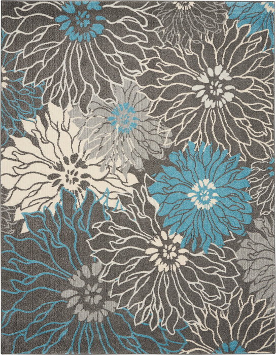 Nourison Passion PSN17 Charcoal/Blue Area Rug