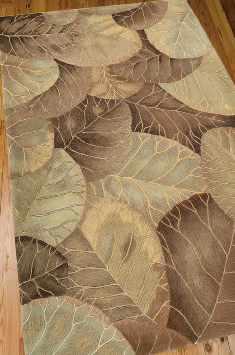 Nourison Tropics TS12 Brown/Green Area Rug