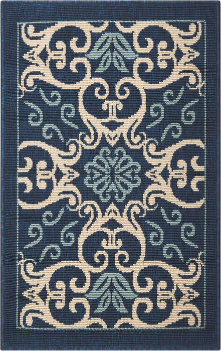 Nourison Caribbean CRB02 Navy Area Rug