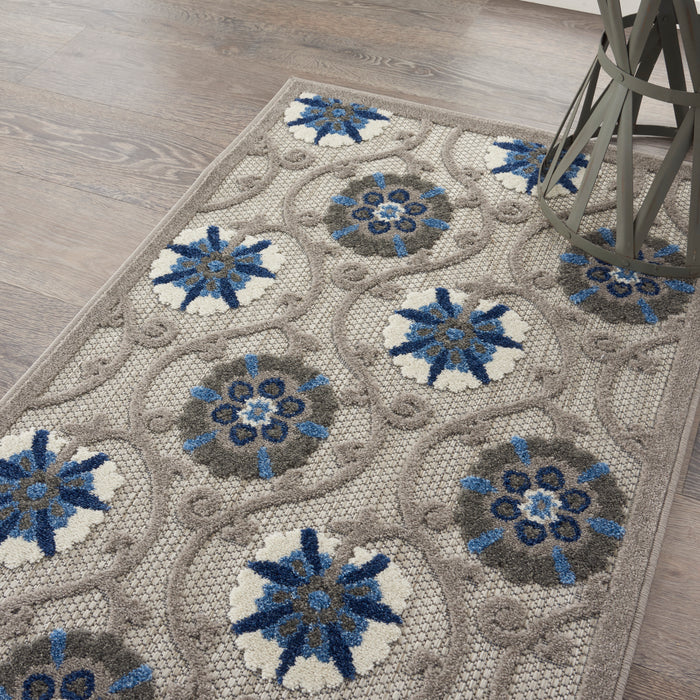 Nourison Aloha ALH19 Grey/Blue Area Rug