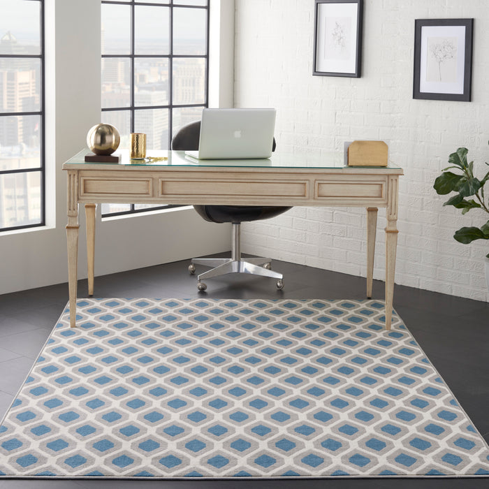 Nourison Grafix GRF22 Blue Area Rug