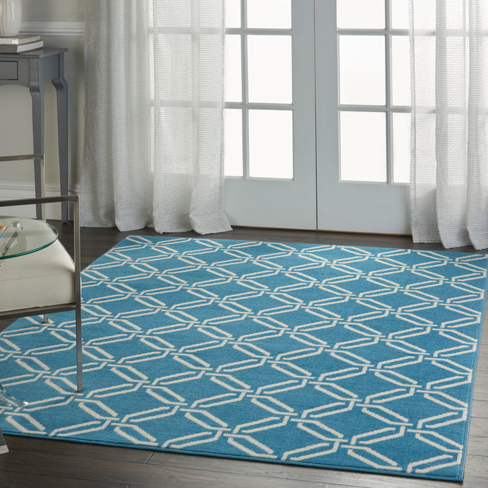 Nourison Jubilant JUB17 Blue Area Rug