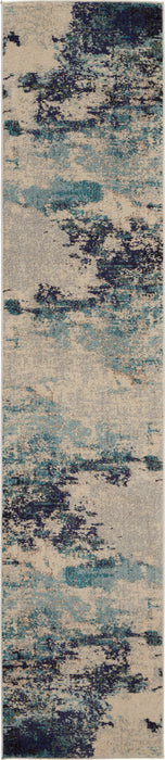 Nourison Celestial CES02 Ivory/Teal Blue Area Rug