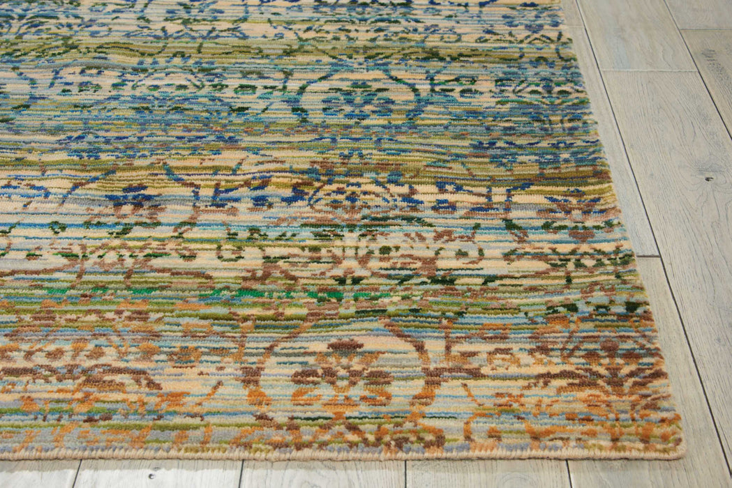 Nourison Rhapsody RH003 Beige/Blue Area Rug