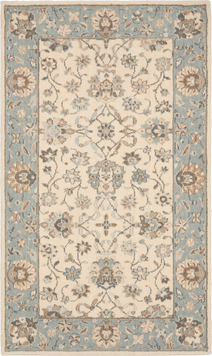 Nourison Living Treasures LI16 Ivory/Aqua Area Rug