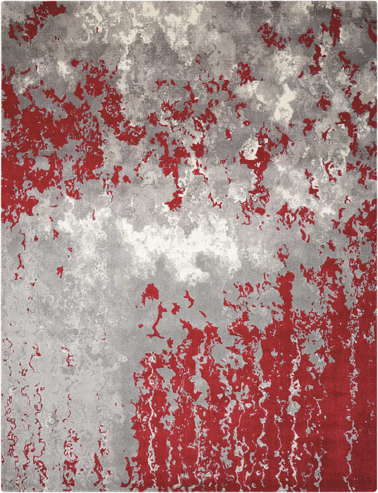 Nourison Twilight TWI21 Grey/Red Area Rug