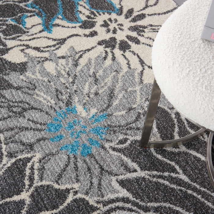 Nourison Passion PSN17 Charcoal/Blue Area Rug