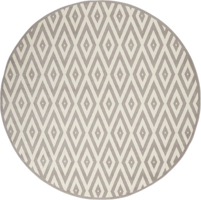 Nourison Grafix GRF18 White/Grey Area Rug