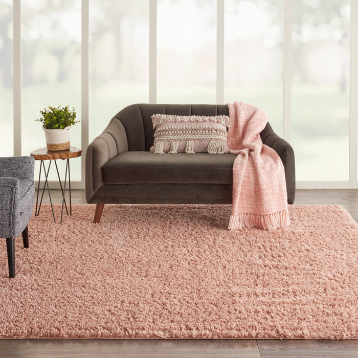 Nourison Malibu Shag MSG01 Blush Area Rug