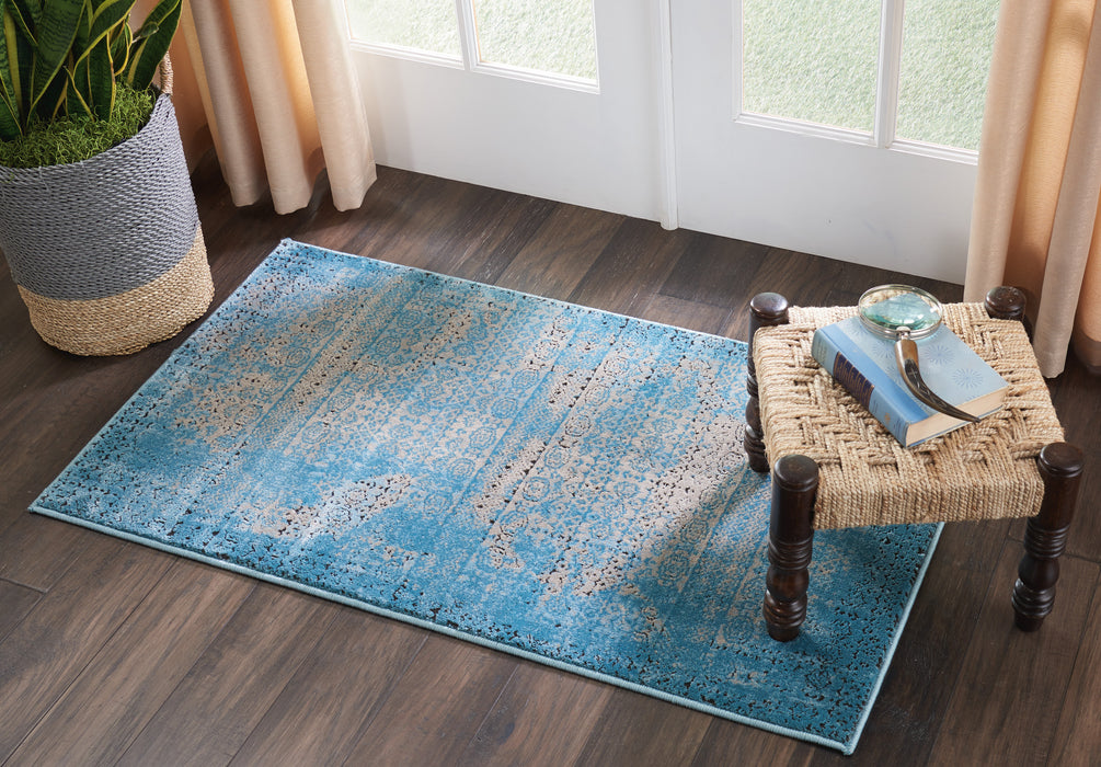 Nourison Karma KRM01 Blue Area Rug