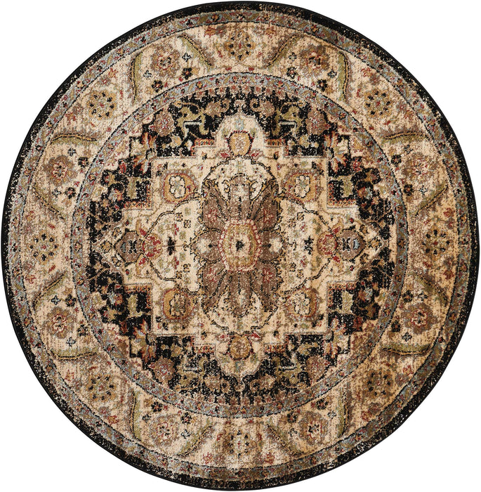 Nourison Delano DEL05 Black Area Rug