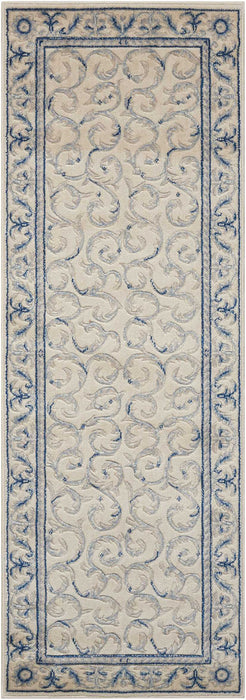 Nourison Somerset ST02 Ivory/Blue Area Rug