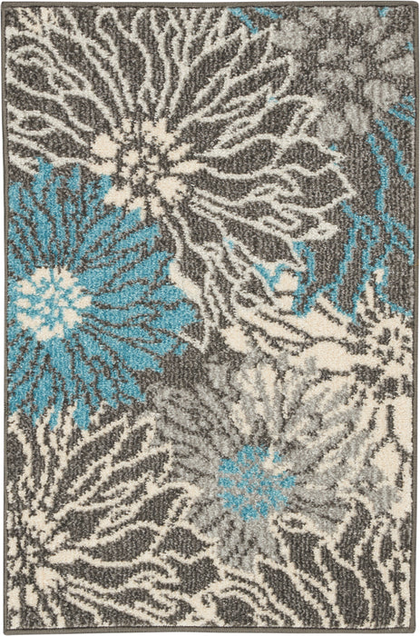 Nourison Passion PSN17 Charcoal/Blue Area Rug