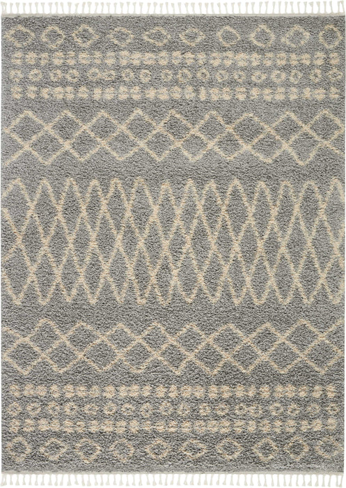 Nourison Moroccan Shag MRS02 Silver Area Rug