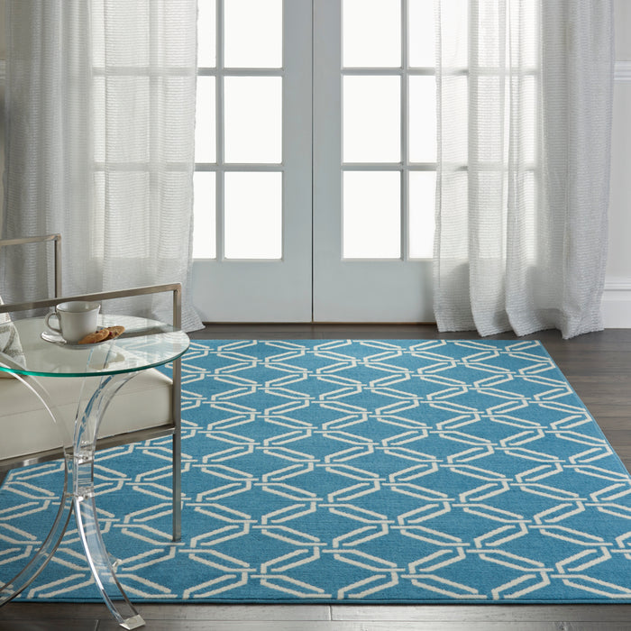 Nourison Jubilant JUB17 Blue Area Rug