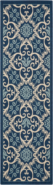 Nourison Caribbean CRB02 Navy Area Rug