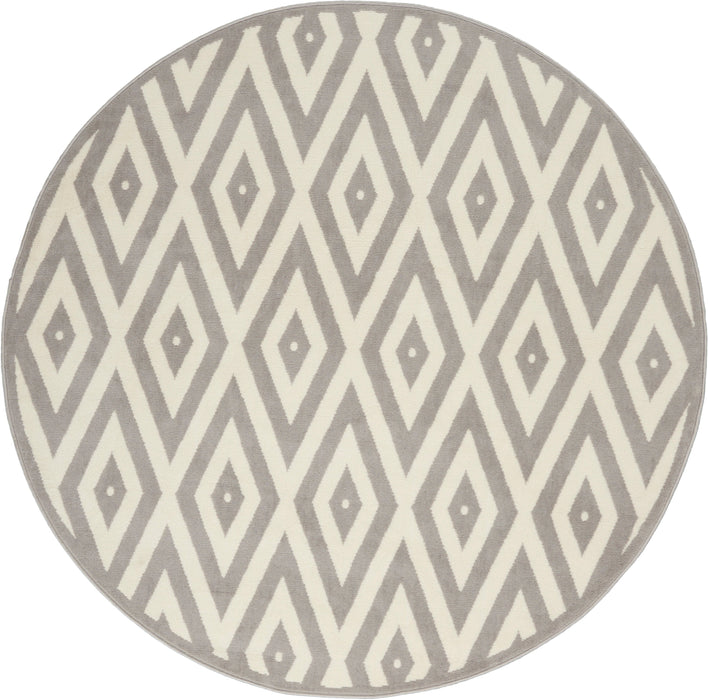 Nourison Grafix GRF18 White/Grey Area Rug