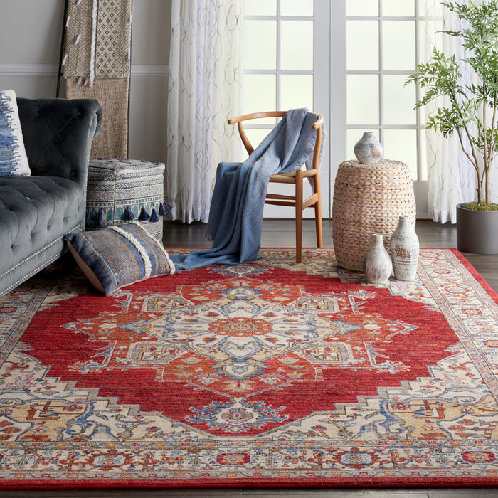 Nourison Majestic MST05 Red Area Rug