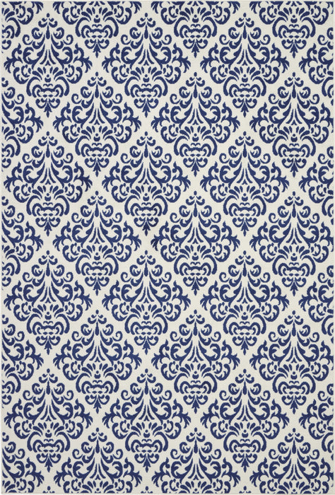 Nourison Grafix GRF06 White/Blue Area Rug