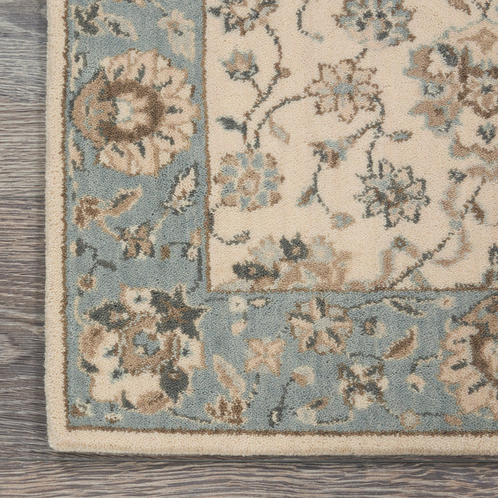 Nourison Living Treasures LI16 Ivory/Aqua Area Rug