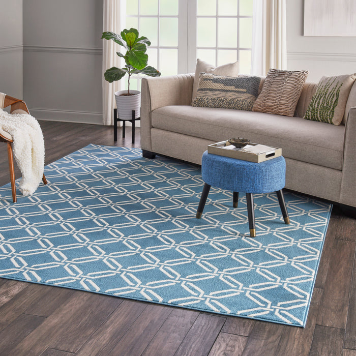 Nourison Jubilant JUB17 Blue Area Rug