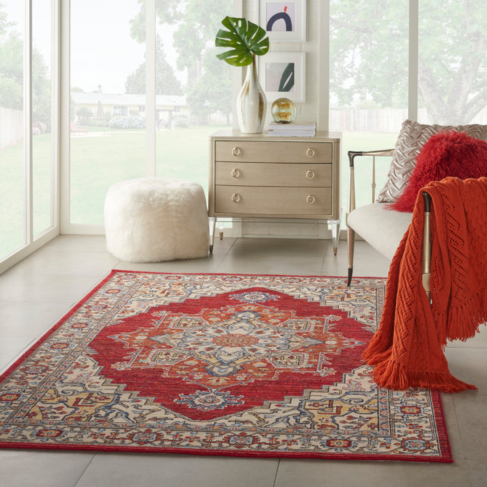 Nourison Majestic MST05 Red Area Rug