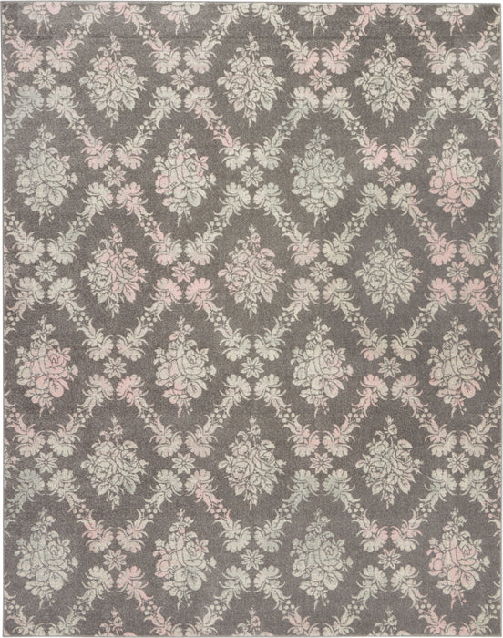 Nourison Tranquil TRA09 Grey/Pink Area Rug