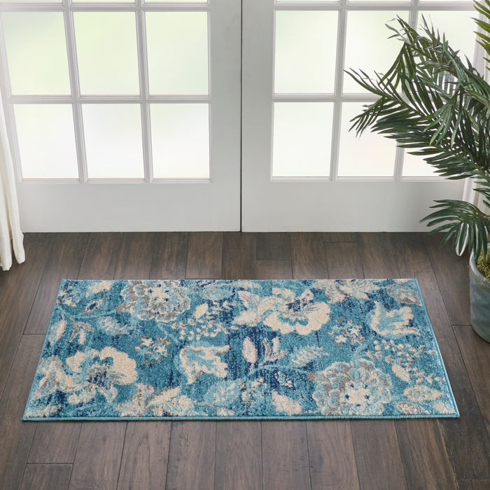 Nourison Tranquil TRA02 Turquoise Area Rug