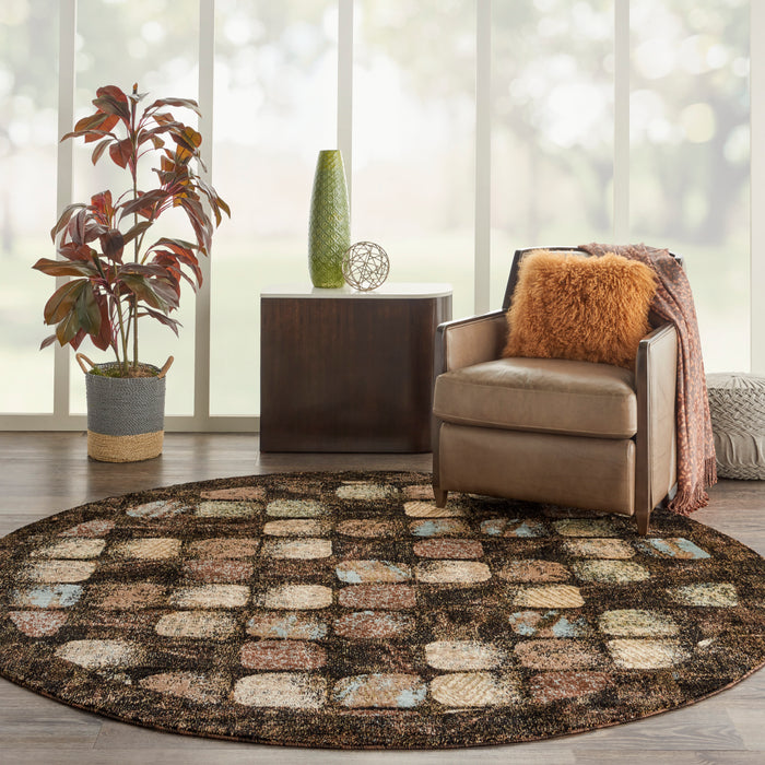 Nourison Modesto MDS01 Charcoal Area Rug