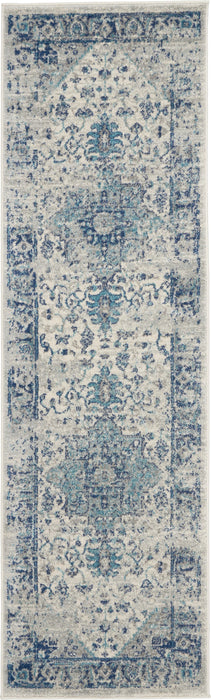 Nourison Tranquil TRA06 Ivory/Light Blue Area Rug