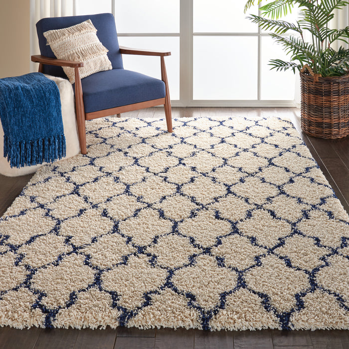 Nourison Amore AMOR2 Ivory/Blue Area Rug