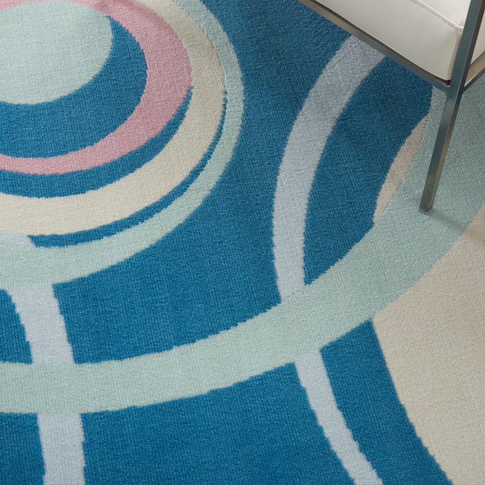 Nourison Grafix GRF21 Blue Multi Colored Area Rug